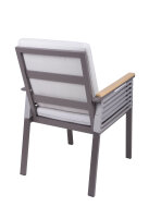 Stuhl DENIA, dunkelbraun, Aluminium, Non-Wood, Seilbespannung