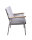 Stuhl DENIA, dunkelbraun, Aluminium, Non-Wood, Seilbespannung
