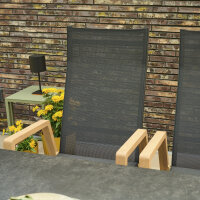 CATANIA Move Sessel Aluminiumgestell in teaklook, Ranotex® Bezug