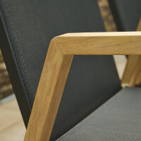 CATANIA Move Sessel Aluminiumgestell in teaklook, Ranotex® Bezug