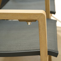 CATANIA Move Sessel Aluminiumgestell in teaklook, Ranotex® Bezug