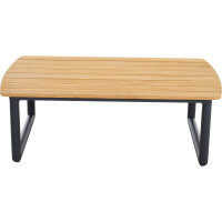 CLIFTON Loungetisch Teak Gestell aus Aluminium matt anthrazit,Tischplatte aus Teakholz in natur
