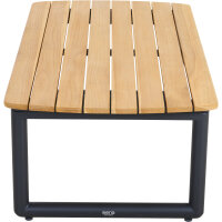 CLIFTON Loungetisch Teak Gestell aus Aluminium matt anthrazit,Tischplatte aus Teakholz in natur
