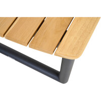 CLIFTON Loungetisch Teak Gestell aus Aluminium matt anthrazit,Tischplatte aus Teakholz in natur
