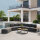 CLIFTON Loungetisch Teak Gestell aus Aluminium matt anthrazit,Tischplatte aus Teakholz in natur