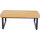 CLIFTON Loungetisch Teak Gestell aus Aluminium matt anthrazit,Tischplatte aus Teakholz in natur