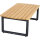 CLIFTON Loungetisch Teak Gestell aus Aluminium matt anthrazit,Tischplatte aus Teakholz in natur