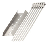 Schaschlikspiesse-Set XL Edelstahl 6 Stk.