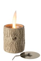 Brasero Feuerstelle Trunk Rund Zement Braun