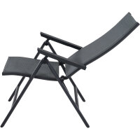TAURO Multipositionsessel, matt anthrazit, Aluminium, Ranotex