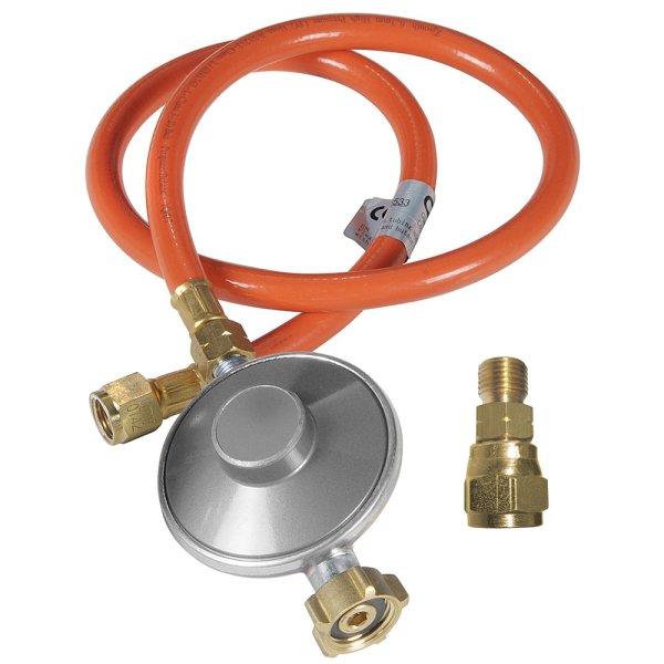 Gasdruckregler 
mit Schlauch &amp; Adapter DE, 50 mbar