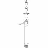 Abschlußring weiß mit 3-fach Adapter, zu Schirmständer: M4001/M4251, M5001, M46042, M7001