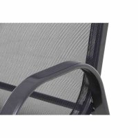 Saturn Stapelsessel Gestell Aluminium anthrazit, Fläche Textilbezug schwarz