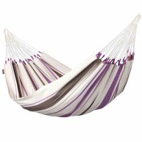 Caribe&ntilde;a - Klassische Einzel-H&auml;ngematte aus Baumwolle Farbe purple
