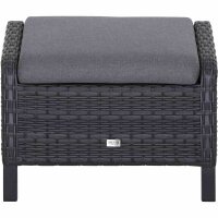 Solea Lounge Hocker matt anthrazit / night-blue Gestell...