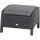 Solea Lounge Hocker matt anthrazit / night-blue Gestell Aluminium, Fläche Gardino®-Geflecht, ink. Kissen salt&pepper