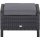 Solea Lounge Hocker matt anthrazit / night-blue Gestell Aluminium, Fläche Gardino®-Geflecht, ink. Kissen salt&pepper