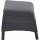 Solea Lounge Hocker matt anthrazit / night-blue Gestell Aluminium, Fläche Gardino®-Geflecht, ink. Kissen salt&pepper