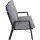 Valencia Loungebank matt anthrazit / salt&pepper Gestell Aluminium, Fläche Ranotex®-Gewebe grau, inkl. Kissen