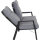Valencia Loungebank matt anthrazit / salt&pepper Gestell Aluminium, Fläche Ranotex®-Gewebe grau, inkl. Kissen