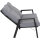 Valencia Loungebank matt anthrazit / salt&pepper Gestell Aluminium, Fläche Ranotex®-Gewebe grau, inkl. Kissen