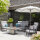 Valencia Loungebank matt anthrazit / salt&pepper Gestell Aluminium, Fläche Ranotex®-Gewebe grau, inkl. Kissen