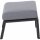 Valencia Loungehocker matt anthrazit / salt&pepper Gestell Aluminium, inkl. Kissen