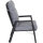 Valencia Loungesessel matt anthrazit / salt&pepper Gestell Aluminium, Fläche Ranotex®-Gewebe grau, inkl. Kissen