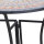 Prato Tisch 35,5cm x 70cm x 71,5cm Gestell Stahl matt-schwarz, Tischplatte Keramik mehrfarbig mosaikoptik