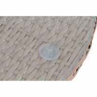 Tiros Balkon-Set 3-teilig matt anthrazit / natur Gestell Stahl, Fläche Gardino®-Geflecht, inkl. Kissen mix-grey