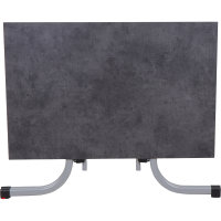 Sola Klapptisch 120cm x 80cm, Gestell Stahl silber, Tischplatte HPL dark stone