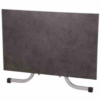 Sola Klapptisch 140cm x 90cm, Gestell Stahl silber, Tischplatte HPL dark stone