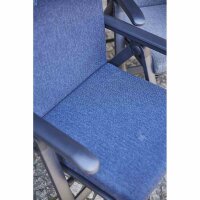 ASTER Sesselauflage 123cm Dessin Fish Bone dunkelblau, 100 % recyceltes Polyester