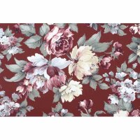 LISSA Sesselauflage 100 cm Dessin Blume terrakotta, 100%...
