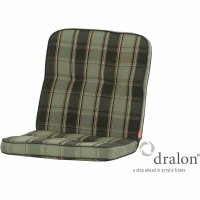 Tarent Auflage zu Sessel, 100 cm, Karo grün Bezug aus 100% Acryl-Dralon, Dessin 253