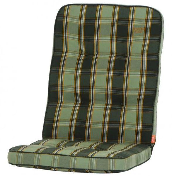 Tarent Auflage zu Sessel, 110 cm, Karo grün Bezug aus 100% Acryl-Dralon, Dessin 253