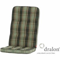 Tarent Auflage zu Sessel, 123 cm, Karo grün Bezug aus 100% Acryl-Dralon