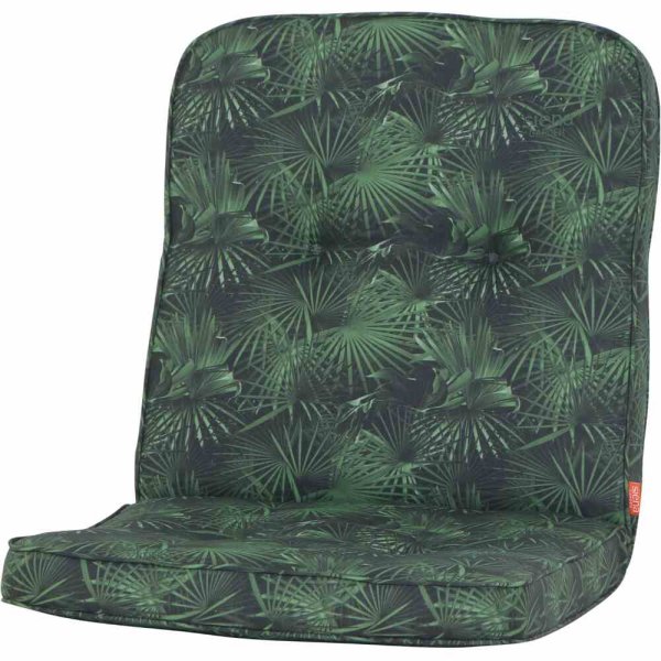 TARENT Sesselauflage 100cm Dessin Palme grün, 100% Baumwolle