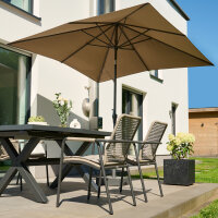 Betonständer 40 kg eckig anthrazit Kunststoffrohr 21-54 mm, mit Rolle und Handmulde