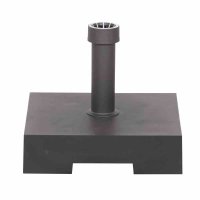 Betonst&auml;nder 40 kg eckig anthrazit Kunststoffrohr 21-54 mm, mit Rolle und Handmulde