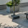 Betonständer 40 kg eckig anthrazit Kunststoffrohr 21-54 mm, mit Rolle und Handmulde
