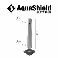 AquaShield Schirmh&uuml;lle 30/35xH135 cm ohne Stab, hellgrau, 100% Polyester
