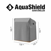 AquaShield Strandkorbh&uuml;lle 128x105xH165/140 cm hellgrau, 100% Polyester