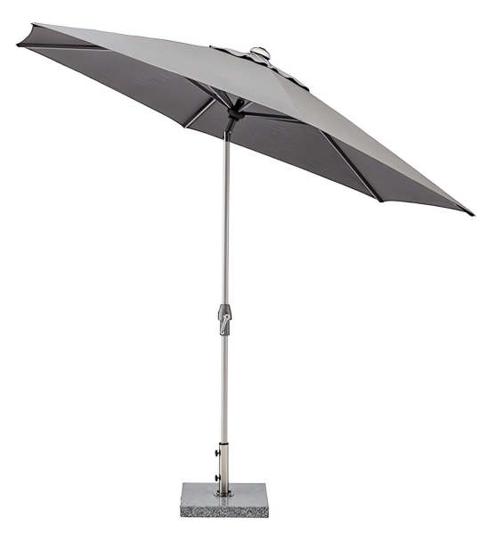 EASY ALLROUND Kurbelschirm Ø 270cm silber/ charcoal