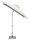 EASY PUSH Stockschirm, 200cm x 200cm, UPF 50+, mit PU-Beschichtung silber/ hellgrau meliert