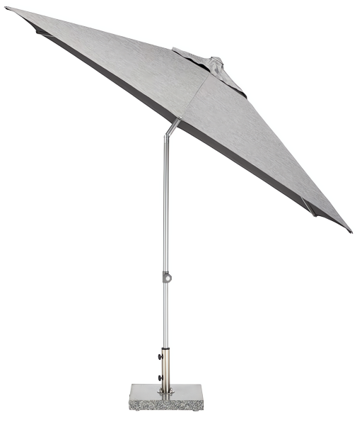EASY PUSH Stockschirm, Ø300cm, UPF 50+, mit PU-Beschichtung silber/ charcoal