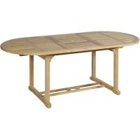 Tisch SOLO, ausziehbar 160cm / 210cm, oval, Teak B-grade, unbehandelt