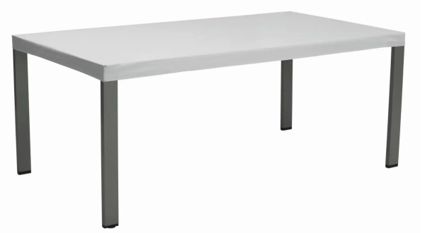 Abdeckhaube f&uuml;r Tischplatte 160cm x 95cm, grau / silber